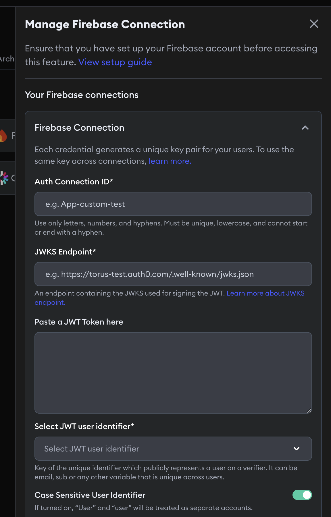 Firebase Connection